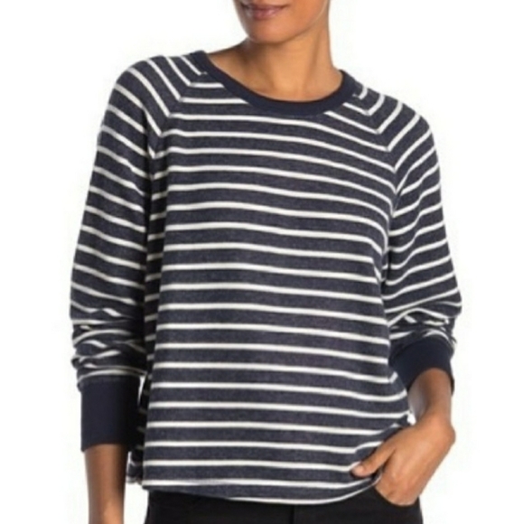 Madewell Tops - Madewell Stripe Raglan Sleeve Sweatshirt